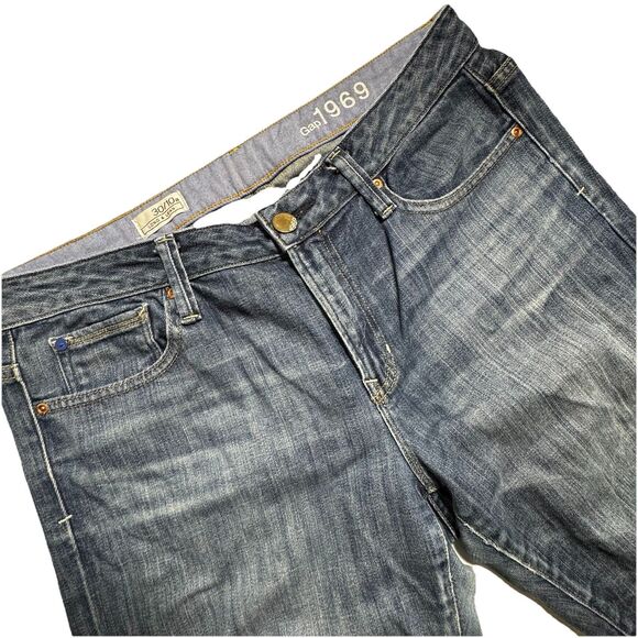 Vintage Gap Long and Lean Size 10/30 Med. Wash Wide Bootleg Lightweight Premium - Picture 2 of 10